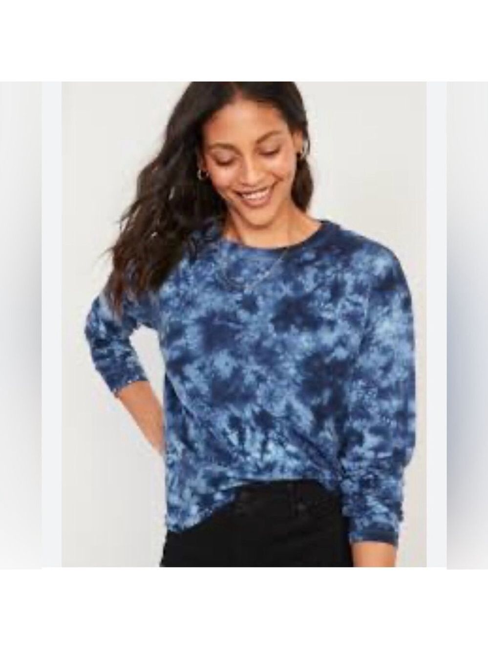 Old Navy Long-Sleeve Vintage Loose Tie-Dye T-Shirt size 2X
